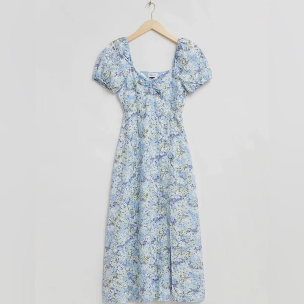 Other Stories Light Blue Floral Dress